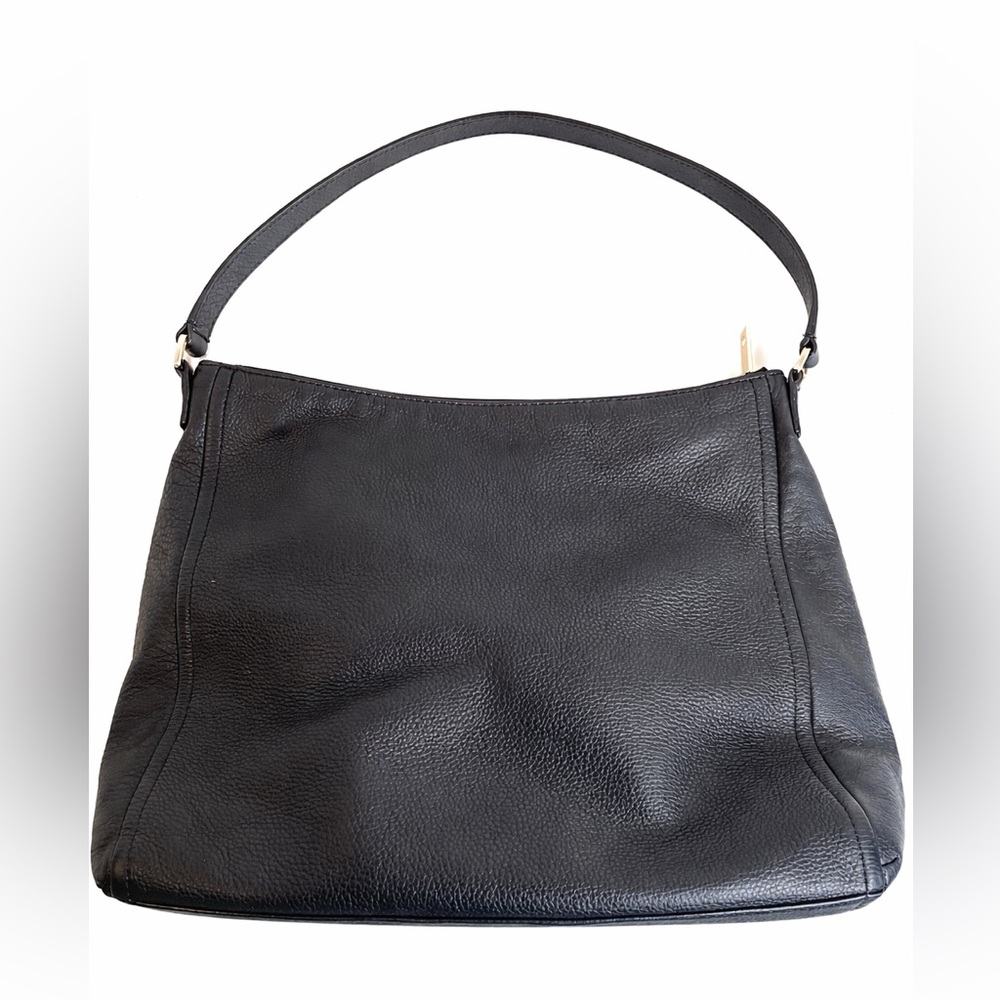 Kate Spade New York Black Pebbled 100% Cow Leather Hobo Shoulder Bag Old Money - Picture 3 of 15